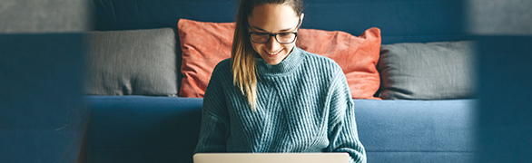 Woman at computer