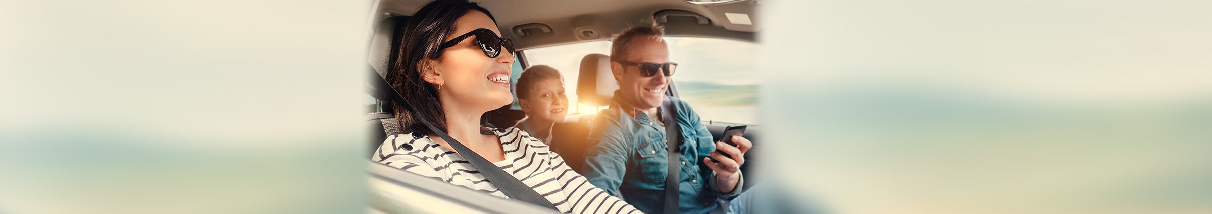 Family in a car