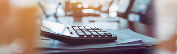 Calculator on desk