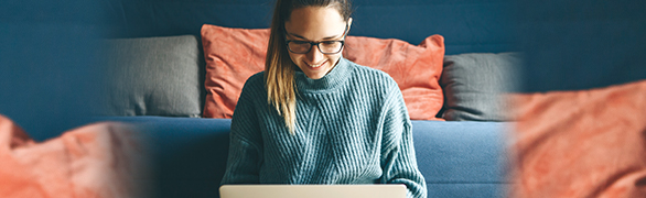 Young woman on laptop