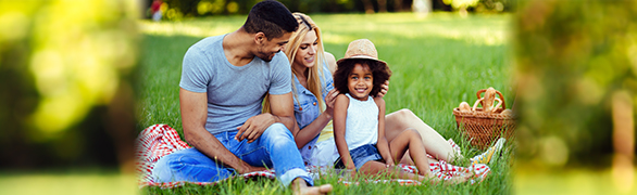 Family having a picnic