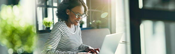 Woman at computer