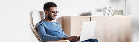 Man sitting at computer