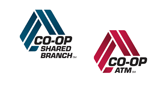 CO-OP shared branch and ATM logos