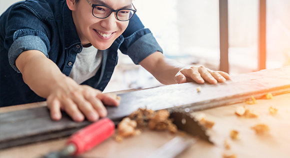 Man working with tools