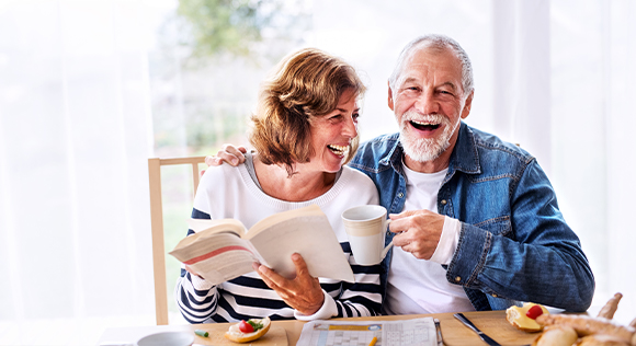 Couple laughing