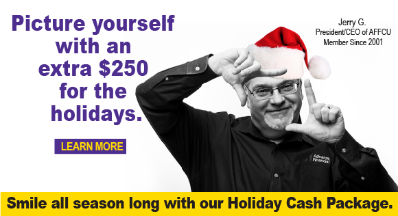 Get a $250 holiday csh package. Ask us for details.
