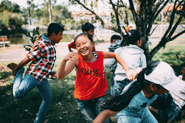 children playing outdoors